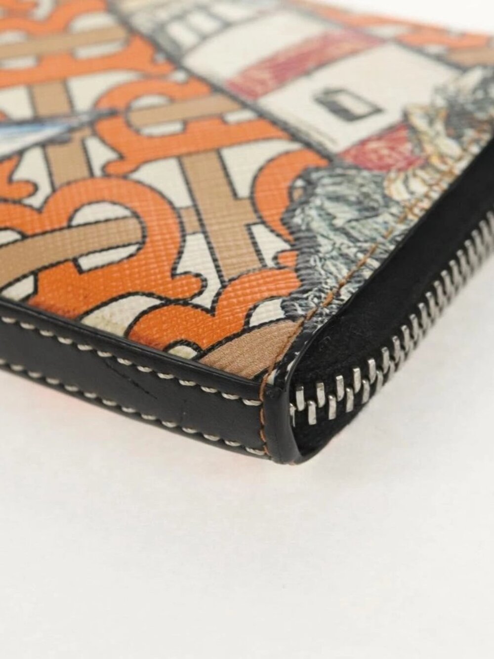 BURBERRY Coin Purse Neck Pouch PVC Beige Silve - Picture 4 of 16